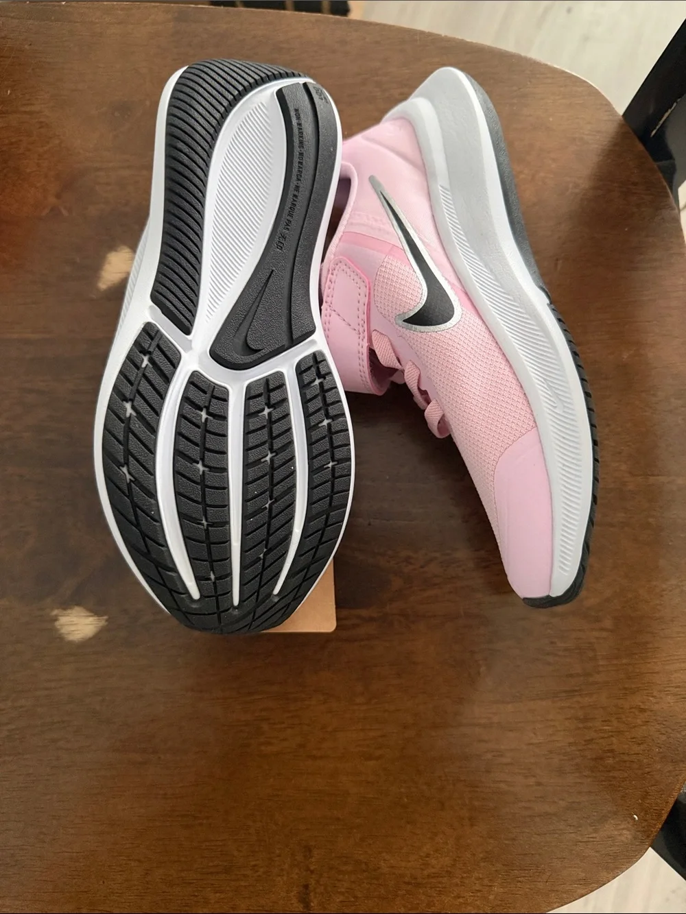 Nike Kids Pink Hook-and-Loop Athletic Sneakers - Picture 2 of 3
